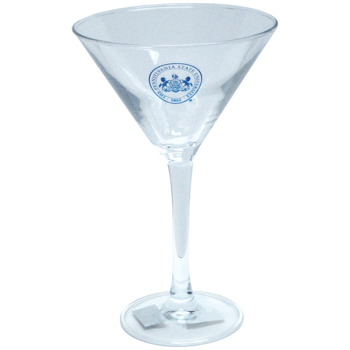 martini glass with the Pennsylvania State University Seal